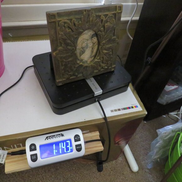 Antique Victorian/Art Nouveau Gilt Cast Metal Oak Leaf & Acorn Picture Frame - Picture 3 of 7